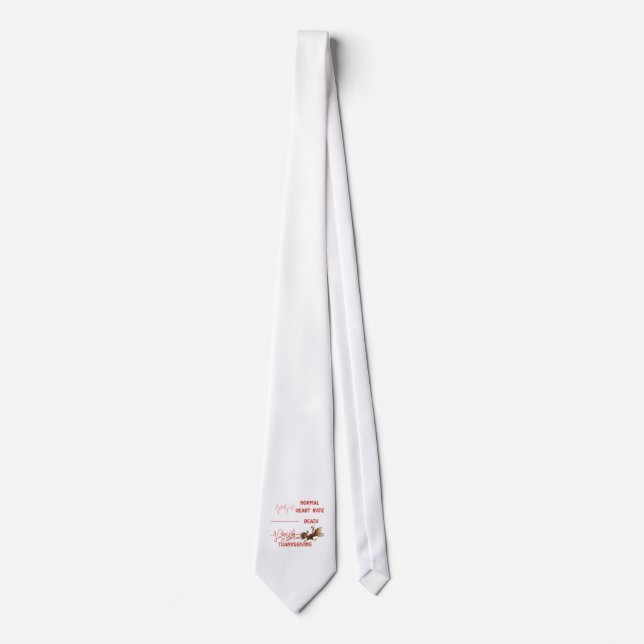 Funny Thanksgiving turkey text. Neck Tie (Front)