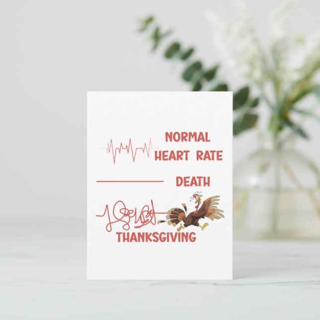 Funny Thanksgiving turkey text. Note Card (Standing Front)