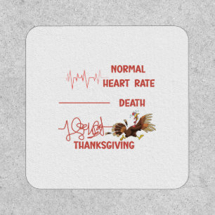 Funny Thanksgiving turkey text. Patch
