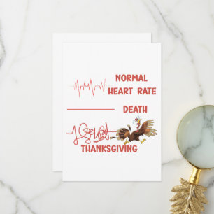 Funny Thanksgiving turkey text. Thank You Card