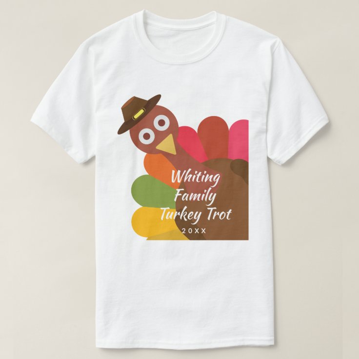 Funny Thanksgiving Turkey Trot Matching Family T Shirt | Zazzlecom