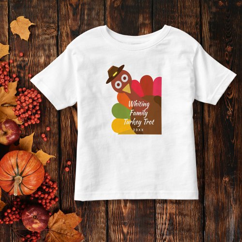 Funny Thanksgiving Turkey Trot Matching Family Toddler T_shirt