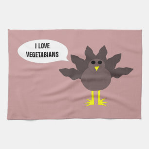 Funny Thanksgiving Turkey Vegetarians Towel