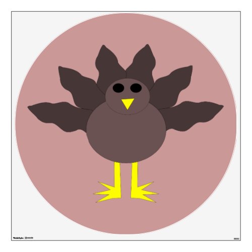 Funny Thanksgiving Turkey Wall Decal