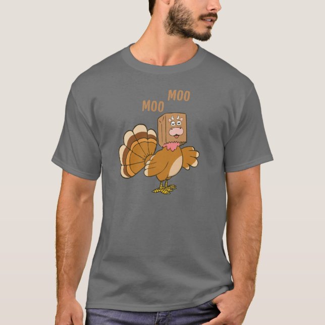 Funny Thanksgiving TurkeyDay Joke T-Shirt (Front)