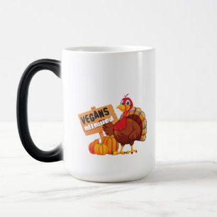 Funny Thanksgiving Vegans Allowed! Color Morph Mug