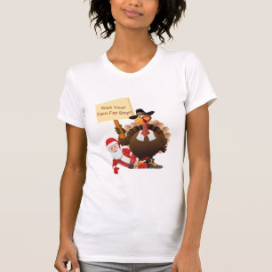 Funny Thanksgiving Wait Your Turn Fat Boy Funny Sa T-Shirt