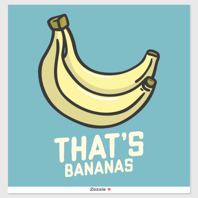 FUNNY THAT'S BANANAS BANANA DECAL STICKER FOR CAR (Sheet)