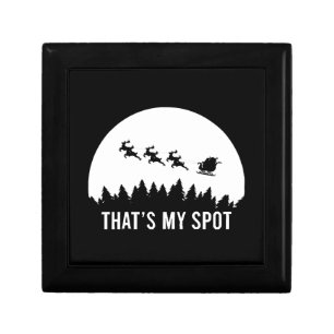 Funny That's My Spot Xmas Session Santa on Sleigh Gift Box