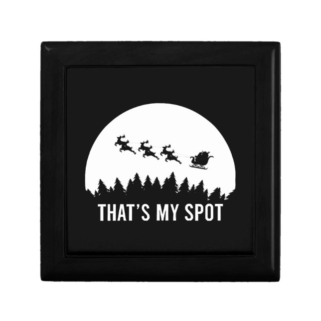 Funny That's My Spot Xmas Session Santa on Sleigh  Gift Box (Front)