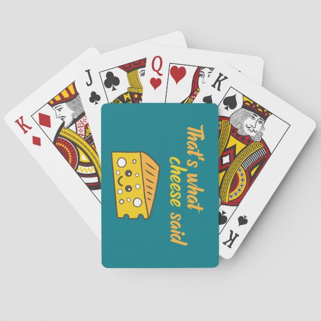 Funny That's What Cheese Said Poker Cards (Back)