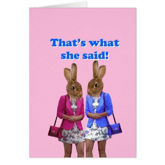 Funny that's what she said text cards (Front)
