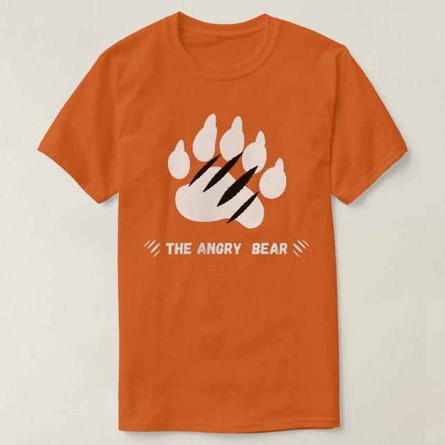 funny,The angry bear  T-Shirt (Design Front)