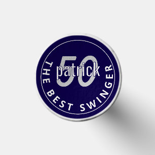 Funny The Best Swinger Golf 50th Birthday Blue Tees
