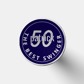 Funny The Best Swinger Golf 50th Birthday Blue Tees