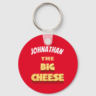 Funny the big cheese boss cartoon keychain