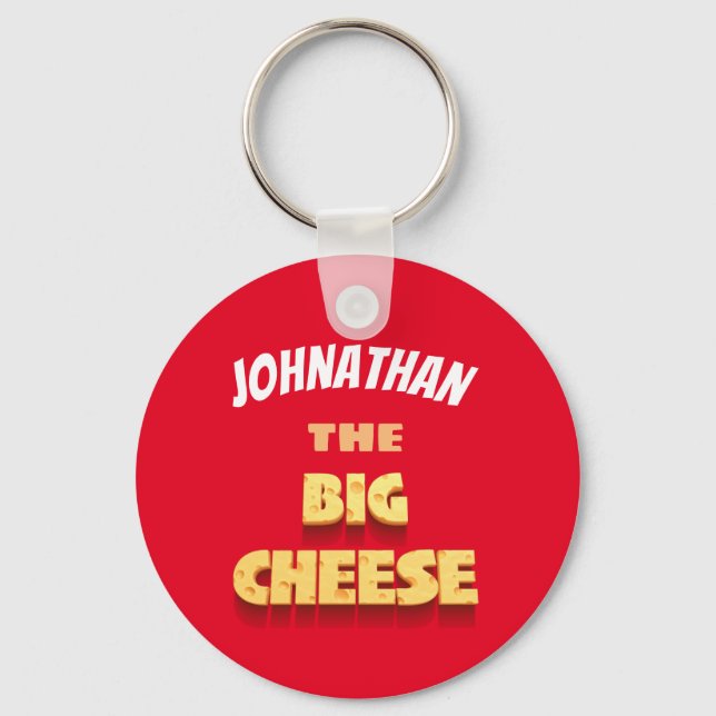 Funny the big cheese boss cartoon keychain (Front)