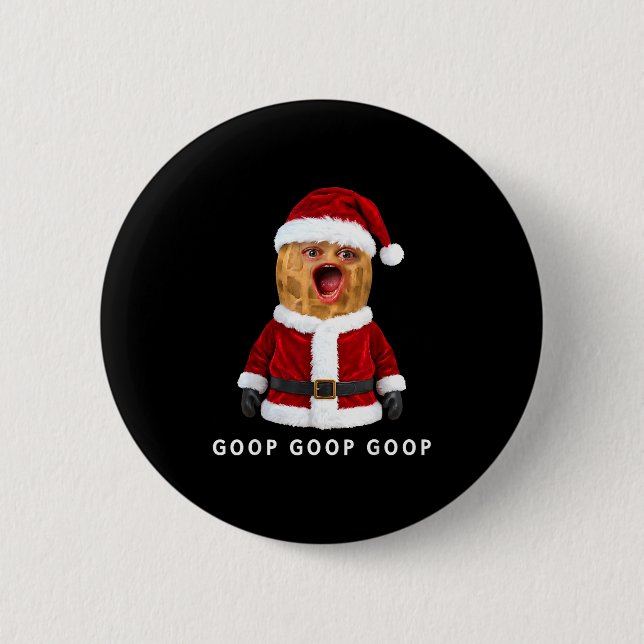 Funny The Burnt Peanut Goop Bungulator Christmas  Button (Front)