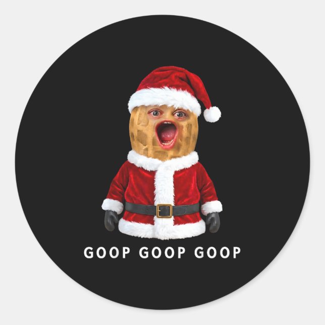 Funny The Burnt Peanut Goop Bungulator Christmas  Classic Round Sticker (Front)