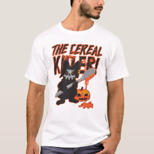 Funny The Cereal Killer Dark Humor Halloween White T-Shirt