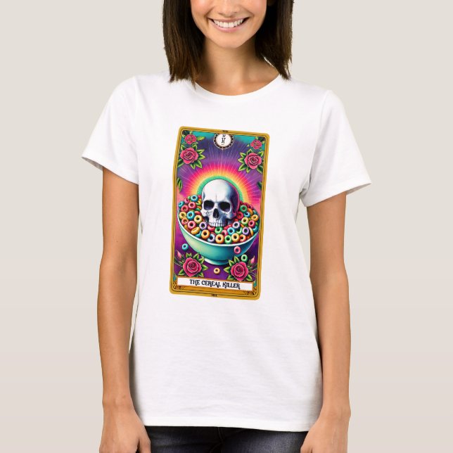Funny The Cereal Killer Tarot T-Shirt (Front)