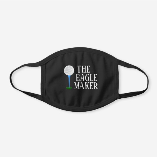 Funny The Eagle Maker Black Cotton Face Mask (Front)