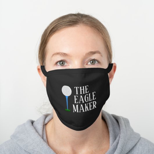 Funny The Eagle Maker Black Cotton Face Mask (Worn)