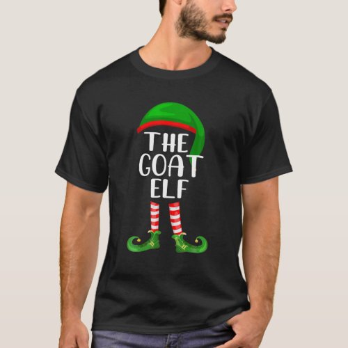 Funny The Goat Elf Matching Family Christmas T_Shirt