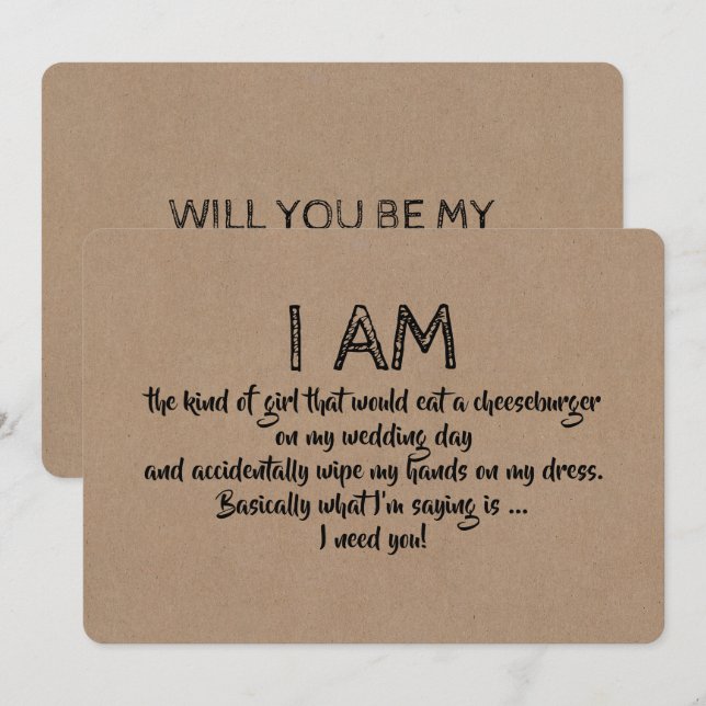 will you be my bridesmaid dress card Funny Will You Be My Bridesmaid Card