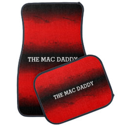 Funny The Mac Daddy Red and Black Gradient Grunge Car Floor Mat