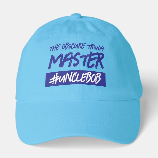 Funny The Obscure Trivia Master Hashtag Name Hat (Front)