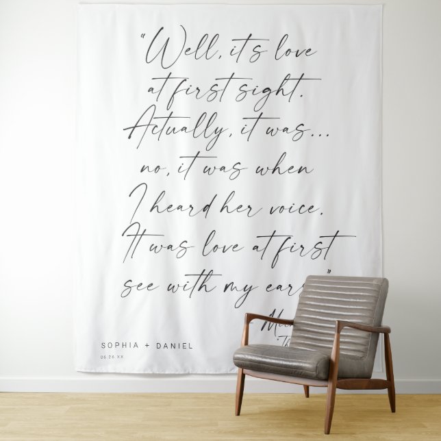 Funny The Office Quote Wedding Backdrop Banner (In Situ)