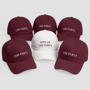 Funny The Party Bridesmaid Bachelorette Maroon Hat