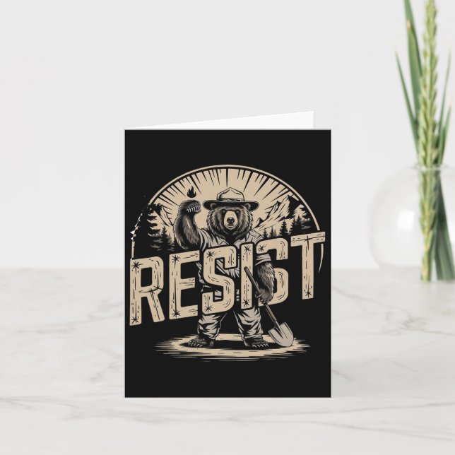 Funny The Resist National Park  Card (Front)