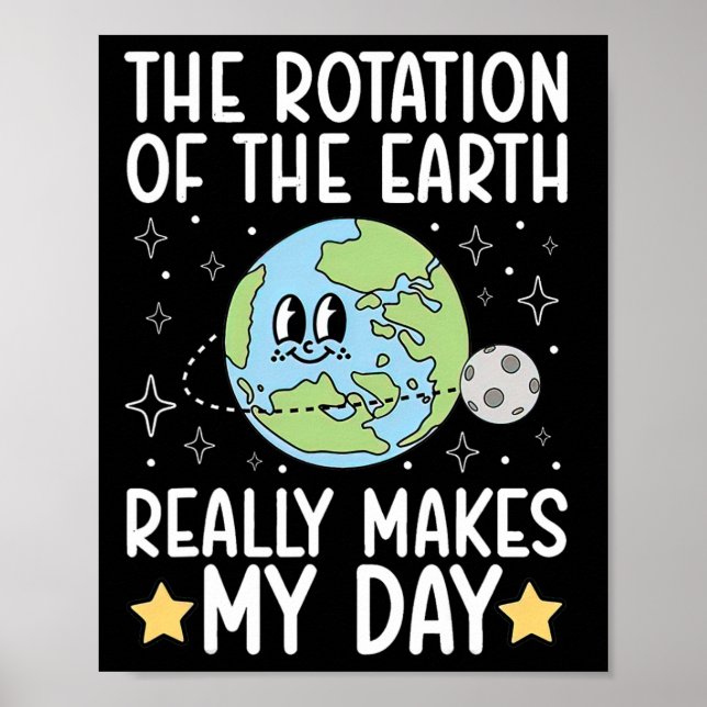Funny The Rotation Of The.earth Really Makes My.da Poster (Front)
