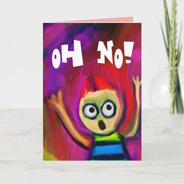 FUNNY 'the scream" BIRTHDAY CARD (Front)