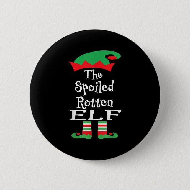 Funny The Siled Rotten Elf Shirt Christmas Matchin Button (Front)