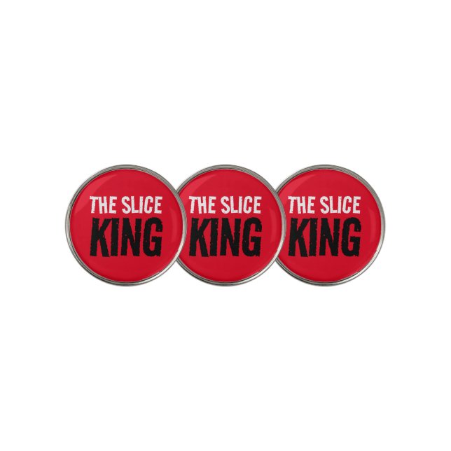 Funny The Slice King Golf Ball Marker (3 Up)