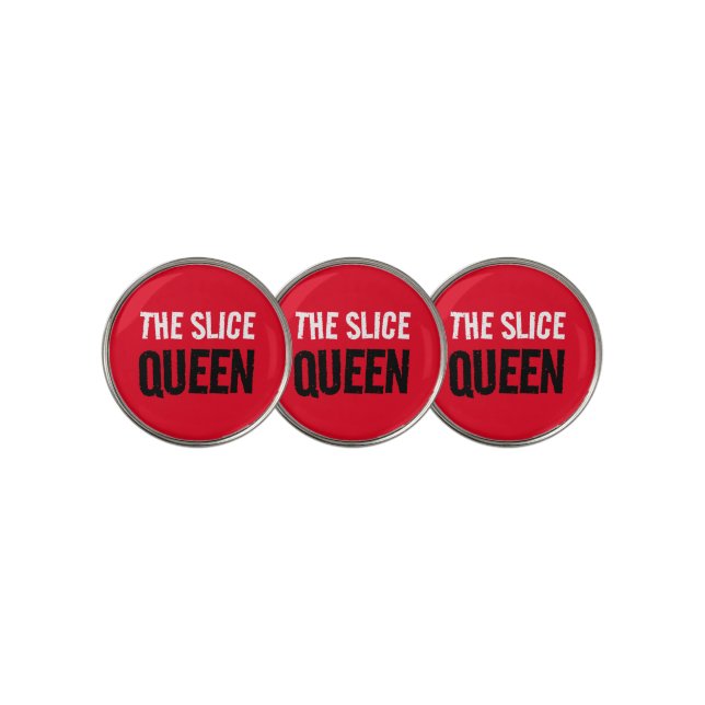 Funny The Slice Queen Golf Ball Marker (3 Up)