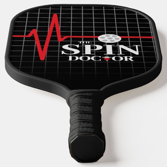 Funny The Spin Doctor Syringe Heartbeat Chart Pickleball Paddle (Laydown)