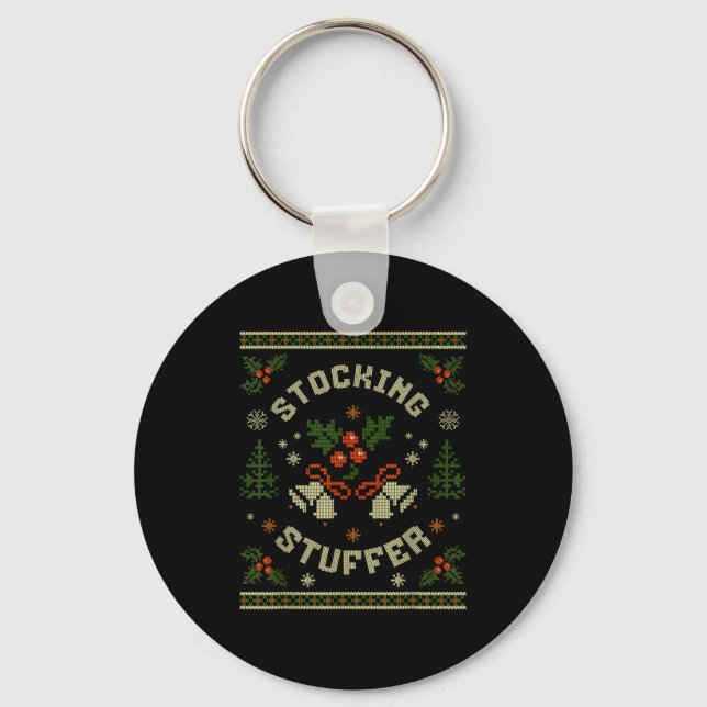 Funny The Stocking Stocking Stuffer Matching Coupl Keychain (Front)