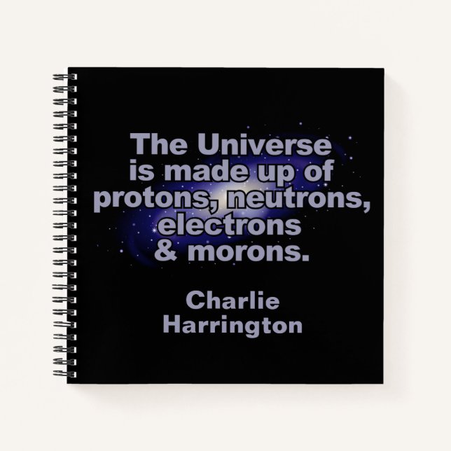 Funny "The Universe" custom name notebook (Front)