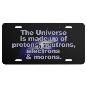 Funny "The Universe" license plates