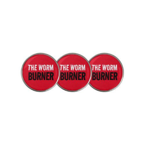 Funny The Worm Burner Golf Ball Marker