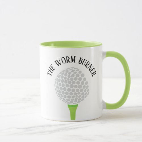 Funny The Worm Burner Golf Ball Tee Mug