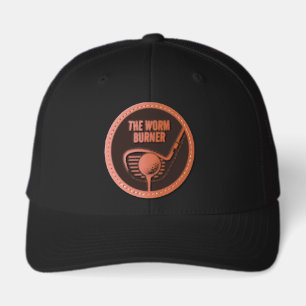 Funny The Worm Burner Golf Club Ball Tee Leather Patch Hat