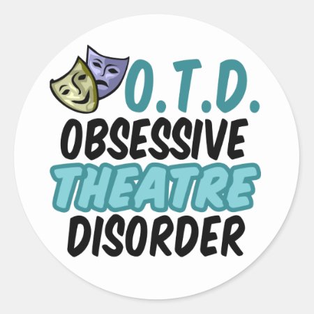 Funny Theatre Classic Round Sticker