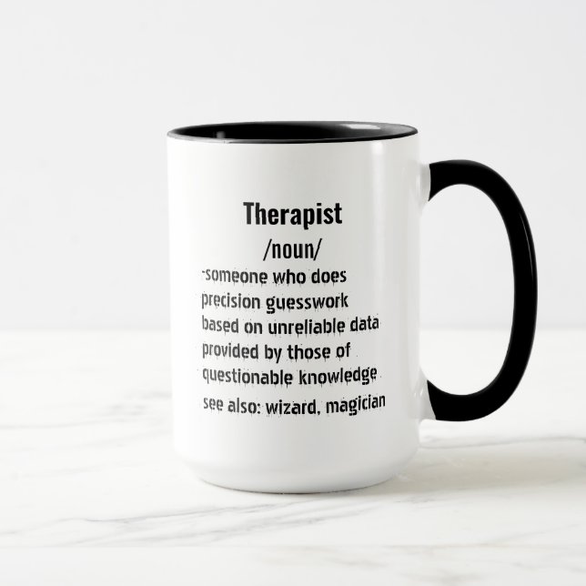 funny Therapist Definition gifts for men women Mug (Right)