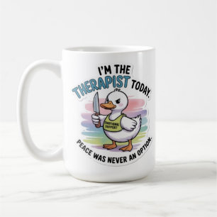 Funny Therapist Duck Mug - Emotional Support Peace