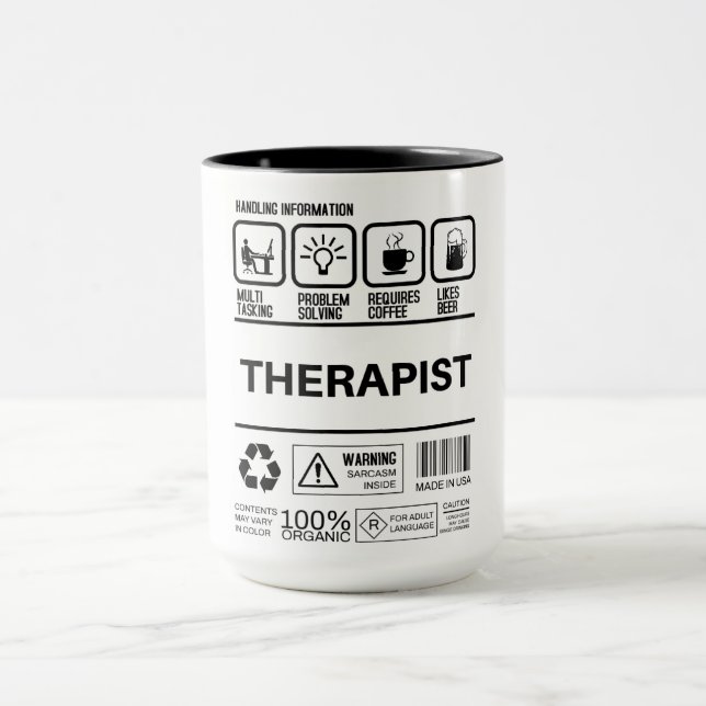 Funny Therapist Handling Information Mug (Center)